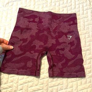 Gym shark pink camo shorts